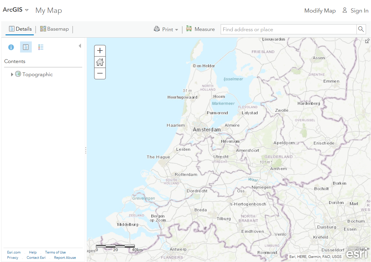 Vinden van ArcGIS Online kaarten voor in de klas